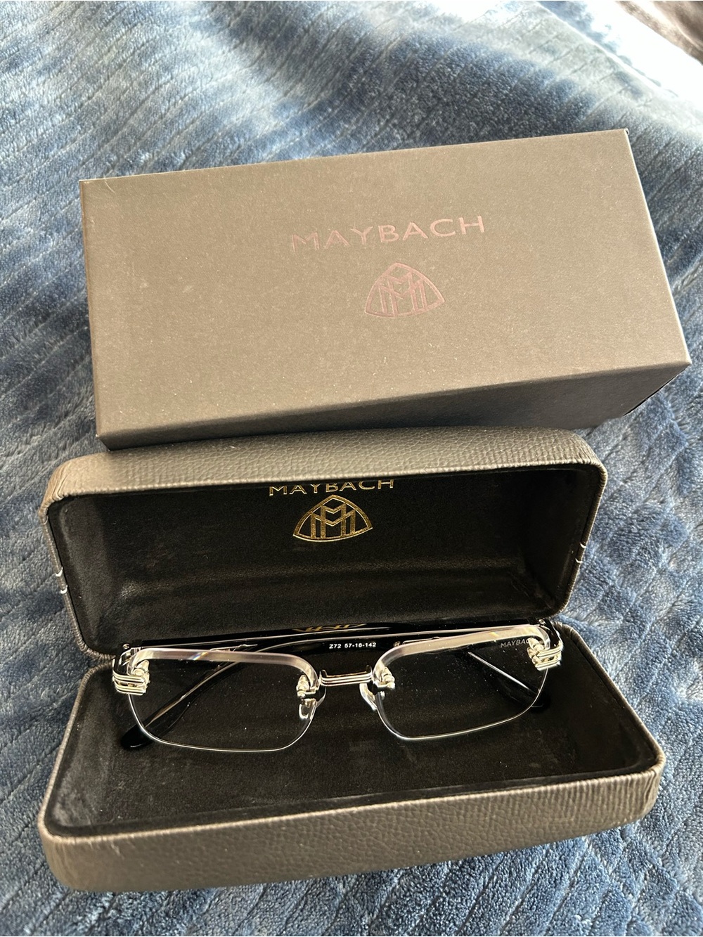 Maybach Rimless Silver-Tone Eyeglasses